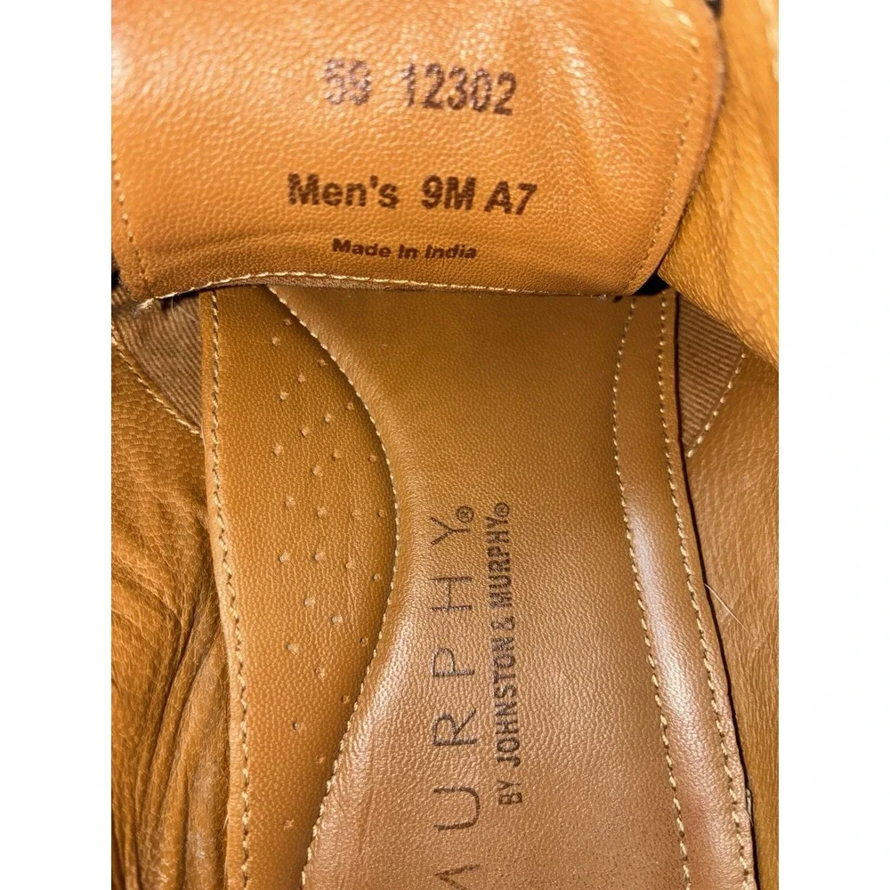 J Murphy by Johnston Murphy Mens 9M Tan Leather Saddle Oxfords